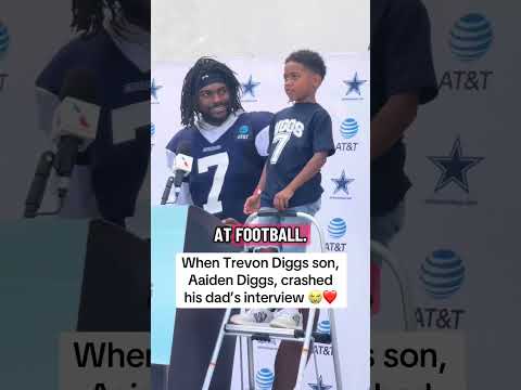 This moment from 2022 is still adorable from Trevon Diggs’ son, Aaiden ❤️ (via @dallascowboys/TT)