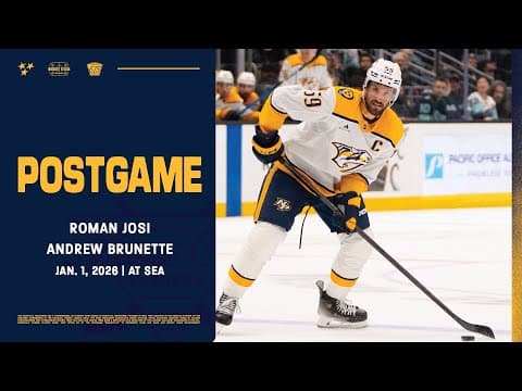 Roman Josi & Andrew Brunette - Postgame: Jan. 1, 2026