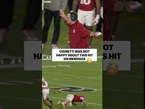 Curt Cignetti was unhappy after this hit on Fernando Mendoza