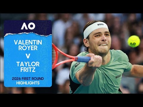 Valentin Royer v Taylor Fritz Highlights | Australian Open 2026 First Round