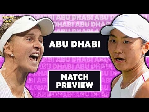Samsonova vs Tjen | WTA Abu Dhabi 2026 | Tennis Talk Preview