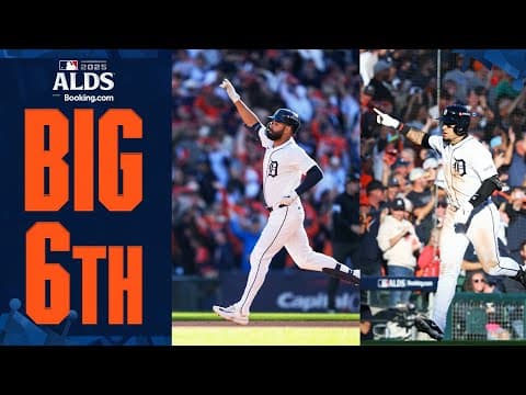 BIG INNING! Tigers strike for FOUR runs in the 6th to take commanding lead in Game 4 of the ALDS!