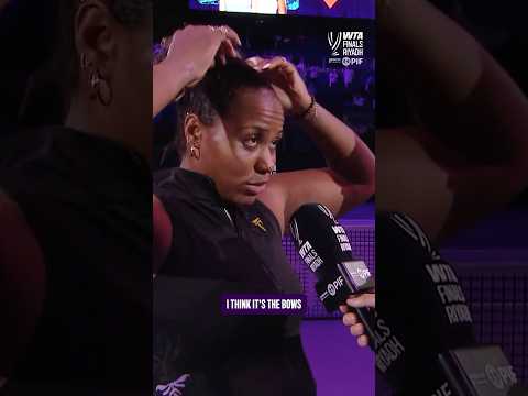 Secret's out... it's the bows 🎀😆 #WTAFinalsRiyadh #TaylorTownsend