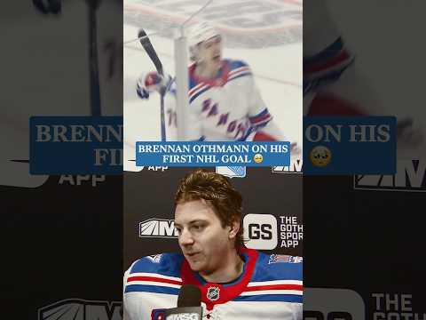 Nothing like your first NHL goal feeling 😊 #nyr #hockey #nhl #brennanothmann #firstgoal