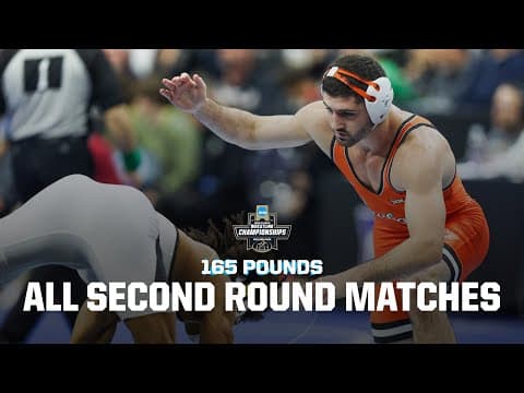 165 pound 2nd round (all 8 matches) 2025 NCAA wrestling championships