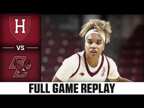 Harvard vs Boston College Full Game Replay | 2025-26 ACC Women's Basketball
