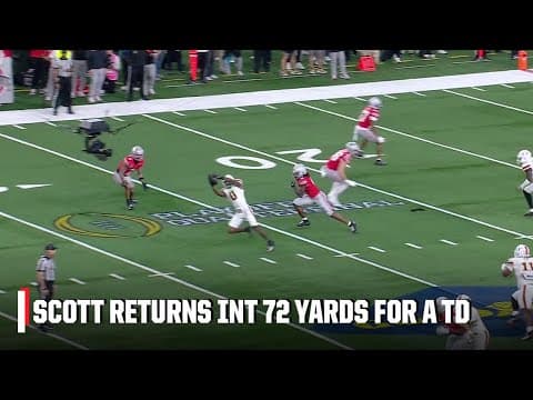 Keionte Scott PICK-SIX puts Miami up 14-0 in Cotton Bowl vs. Ohio State | ESPN College Football