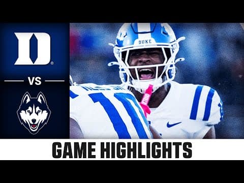 Duke vs UConn Game Highlights | 2025 ACC Football