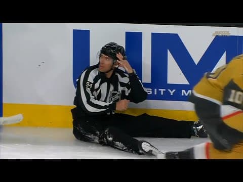 Brett Howden Takes Out Linesman