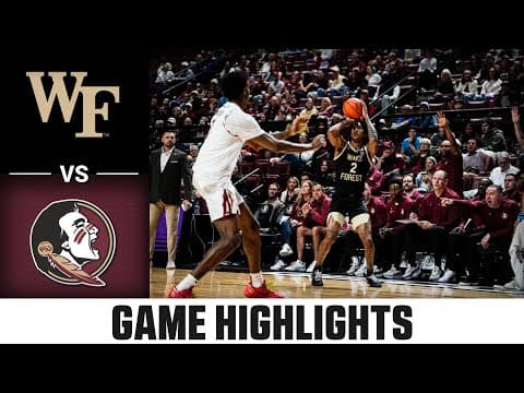 Wake Forest vs. Florida State Game Highlights | 2025-26 ACC Men's Basketball