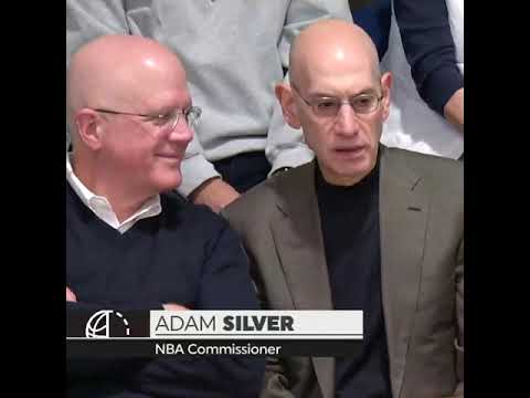 Coach K and NBA commissioner Adam Silver watching Duke-Virginia 👀