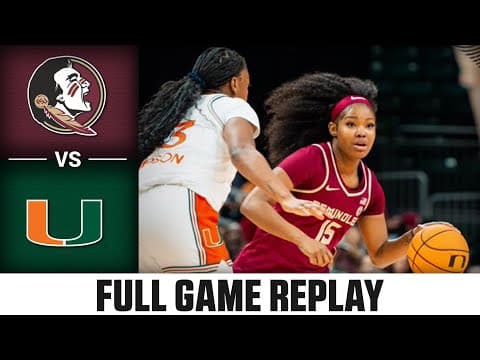 Florida State vs. Miami Full Game Replay | 2025-26 ACC Women's Basketball