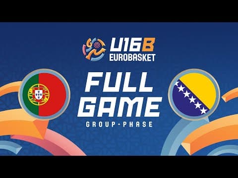 LIVE - Portugal v Bosnia and Herzegovina | FIBA U16 Women's EuroBasket 2025 - Div. B | Group Phase
