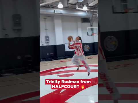 TRINITY RODMAN HALF COURT SHOT IN HEELS 🤯🔥