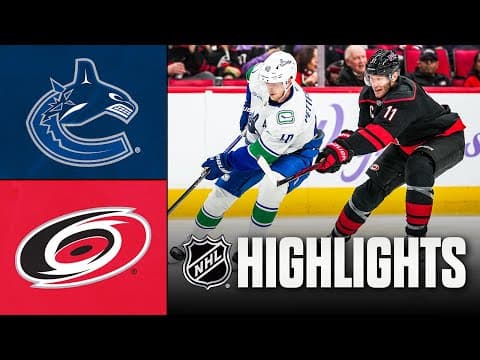 NHL Highlights | Canucks vs. Hurricanes | November 14, 2025