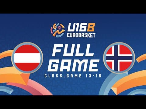 LIVE - Austria v Norway | FIBA U16 Women's EuroBasket 2025 Div B | Classification 13-16