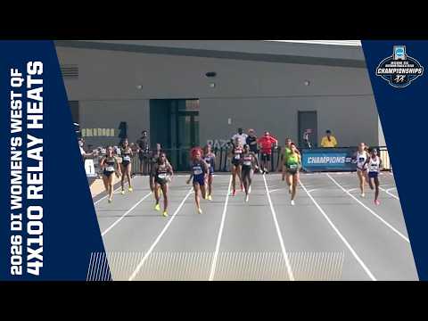 Every women's 4x100 meter relay heat from the 2026 NCAA Division I West First Round track meet