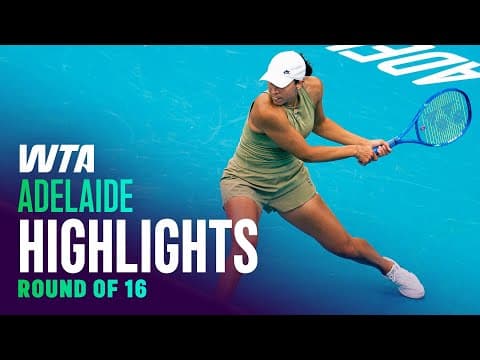 Adelaide Round of 16 featuring Keys, Navarro, and more | WTA Match Highlights