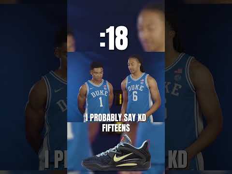 Duke's Caleb Foster and Maliq Brown take on a Beat the Buzzer challenge🔥⛹️ #duke #basketball #cbb