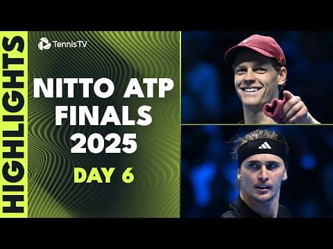 Sinner vs Shelton, Zverev vs F. Auger-Aliassime | Nitto ATP Finals 2025 Highlights Day 6
