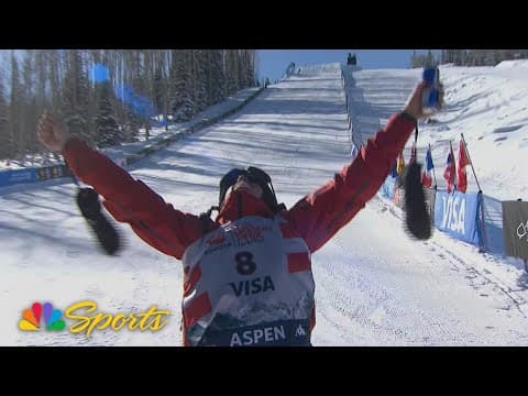Jake Canters grabs World Cup men's snowboard slopestyle title with CLUTCH second run | NBC Sports