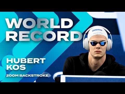 New World Record Hubert Kos goes 1:45.12 in the men’s 200m backstroke