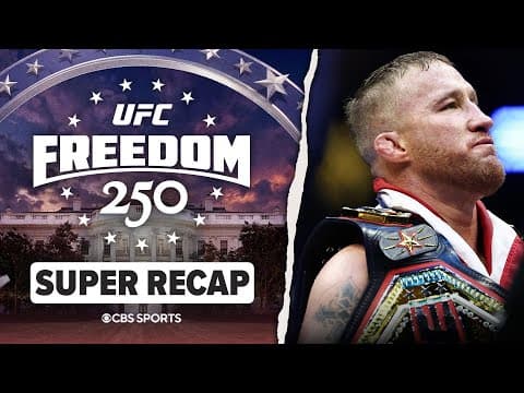 UFC Freedom 250 SUPER RECAP: Justin Gaethje UPSETS Ilia Topuria to claim Lightweight title & MORE 👀