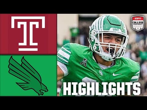 Temple Owls vs. North Texas Mean Green | Full Game Highlights | ESPN College Football