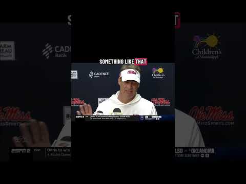 Lane Kiffin addressed his interaction with a reporter after the Egg Bowl