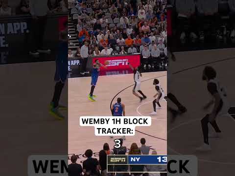 Wemby with 5 first-half blocks in Game 5 of the NBA Finals
