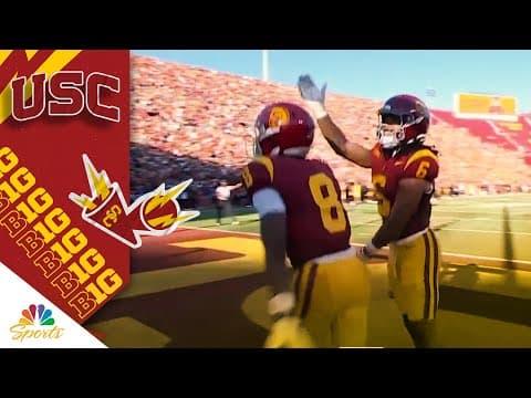 Jayden Maiava finds Ja'Kobi Lane to get USC on the board vs. Michigan | Big Ten on NBC