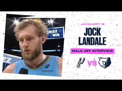 Jock Landale Walk off Interview | Grizzlies vs. Spurs