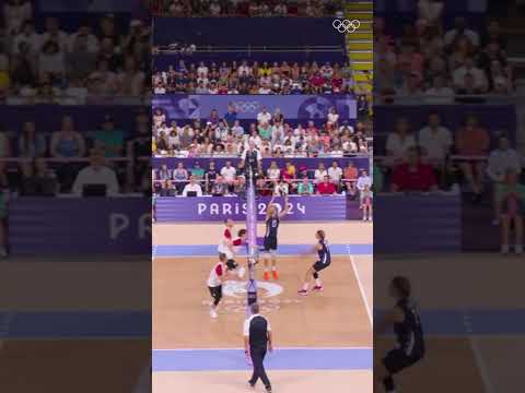WHAT. A. SAVE! 🏐⚡️ #Olympics #Volleyball