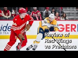 Review of Red Wings Vs Predators March 2nd Game