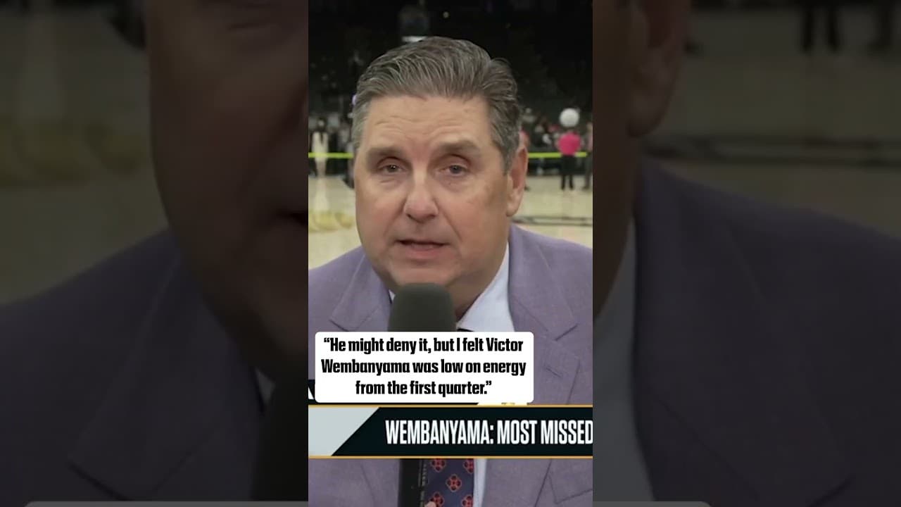Brian Windhorst believes Wemby's energy levels will be a big factor this series 👀