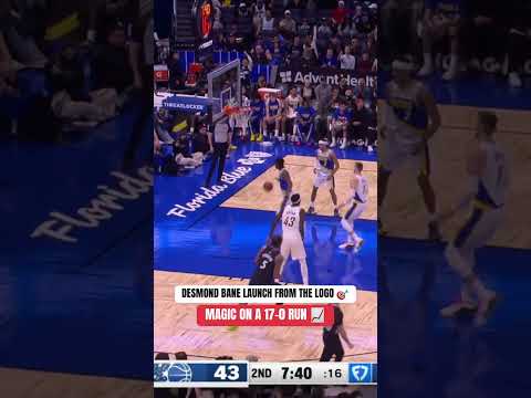 Desmond Bane knocks down the logo 3 to cap a 17-0 Orlando Magic run 📈