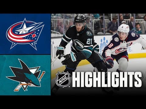 Blue Jackets vs. Sharks | NHL Highlights | January 06, 2026