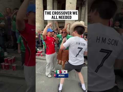 Mexico and South Korea fans are having fun together before facing off in just 2 days