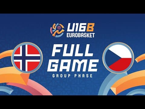 LIVE - Norway v Czechia | FIBA U16 EuroBasket Division B 2025 | Group Phase