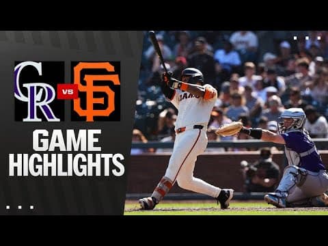 Rockies vs. Giants Game Highlights (9/27/25) | MLB Highlights