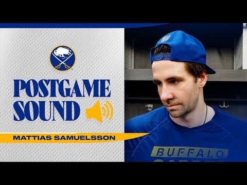 "He's A Good Leader" | Mattias Samuelsson On Alex Lyon After Shutout Win | Buffalo Sabres