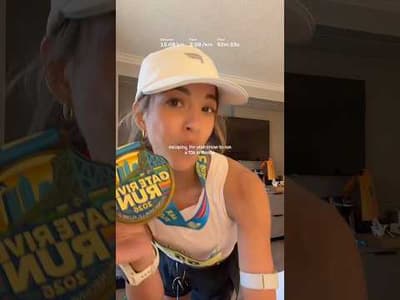 might’ve suffered in the heat & humidity but worth it for the tan 🙂‍↕️ 9 weeks until mara #2 ! #run