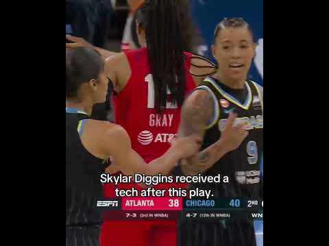 Skylar Diggins received a technical foul after this play