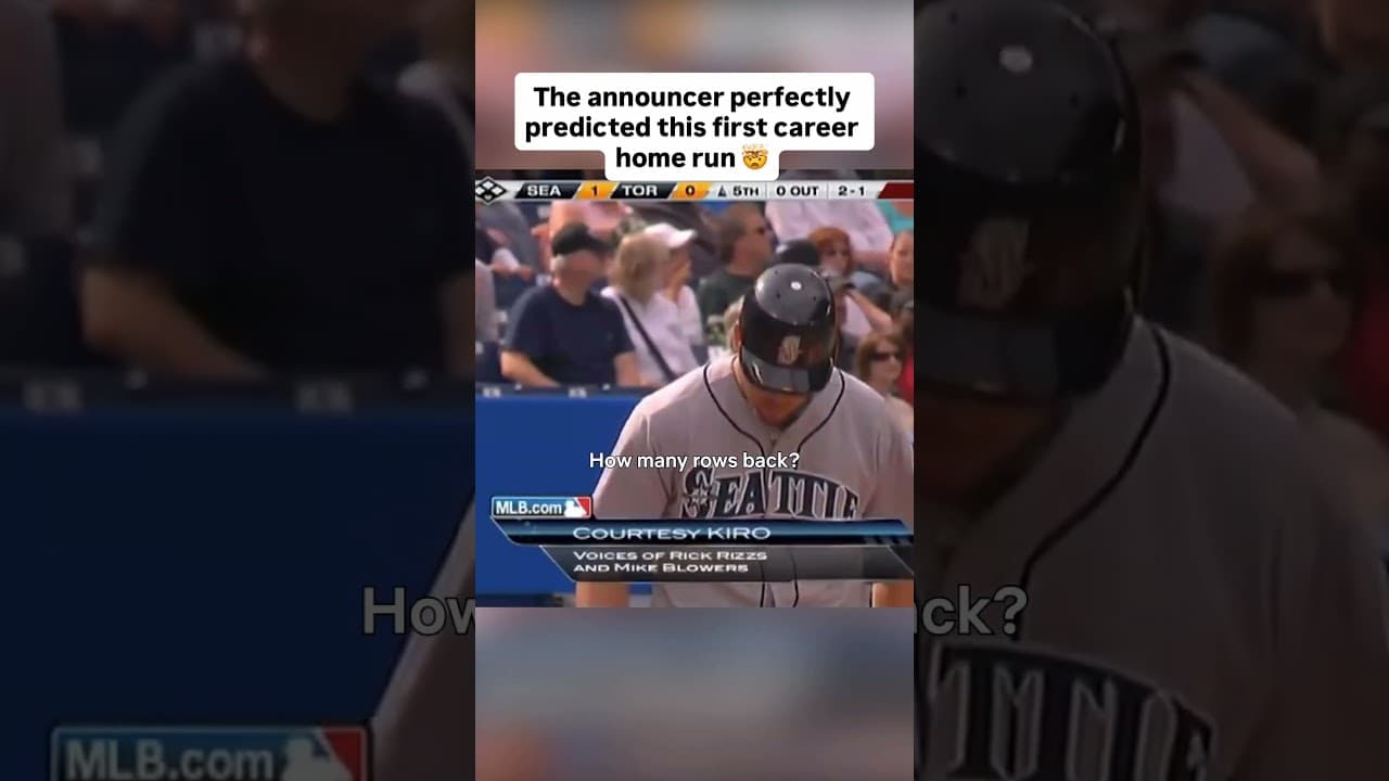 The announcer perfectly predicted this first career home run 🤯