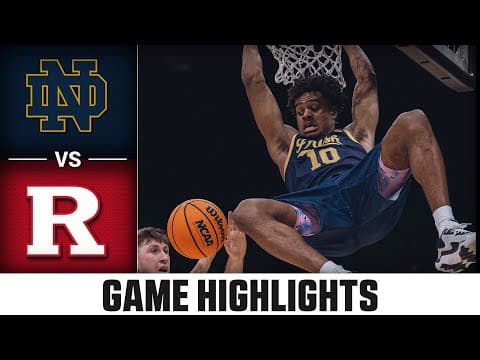 Notre Dame vs. Rutgers Game Highlights | 2025-26 ACC Men's Basketball Highlights