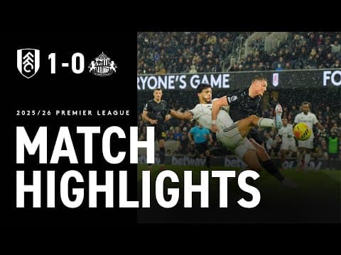 HIGHLIGHTS | FULHAM 1-0 SUNDERLAND | Raul Wins It Late 🔥