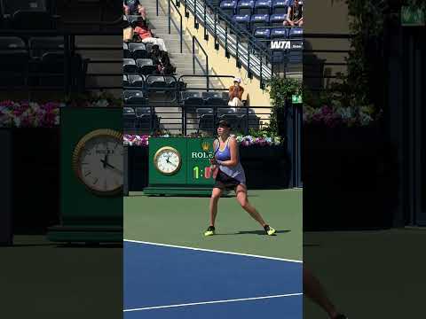 AA thru to the quarterfinals in ✌️ #wta #tennis #amandaanisimova #dubai