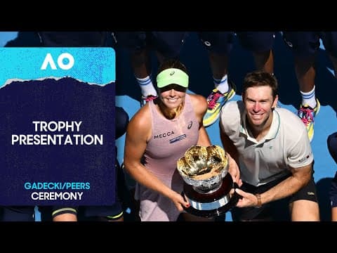 Mixed Doubles Trophy Ceremony | Gadecki/Peers v Guidard/Mladenovic | Australian Open 2026 Final