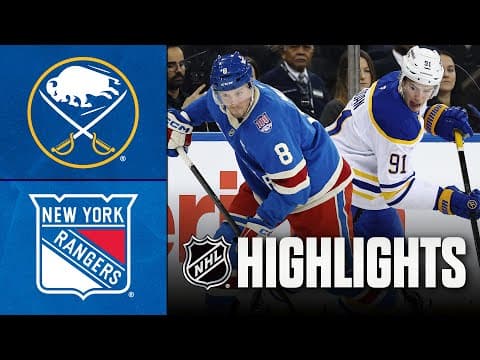 Sabres vs. Rangers | NHL Highlights | January 08, 2026