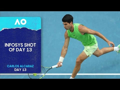 Carlos Alcaraz leaves everyone speechless! | Infosys Shot of Day 13 | Australian Open 2026